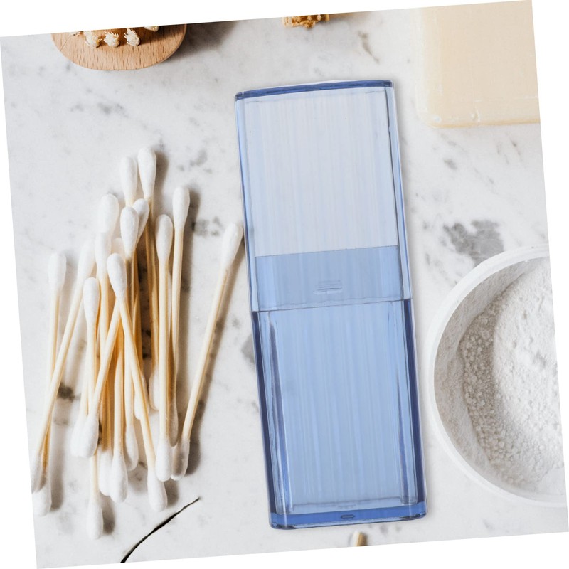 KONTONTY 4pcs Cotton Swabs Holder Storage Box Portable Organiser for