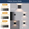 CNAHIWO Solar Sconce Lights Outdoor, Motion Sensor, Dimmable Up and