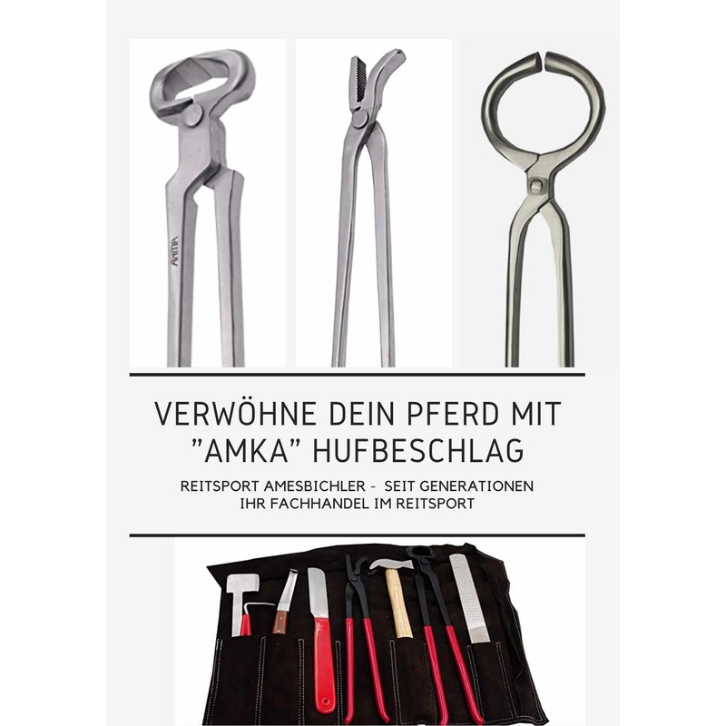 AMKA Hoof Pliers with Spring 14 Inch Hoof Cutter Stainless