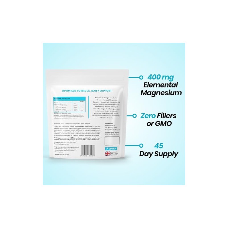 Magnesium Glycinate 3-in-1 High Strength Complex - 1880mg Supplements as
