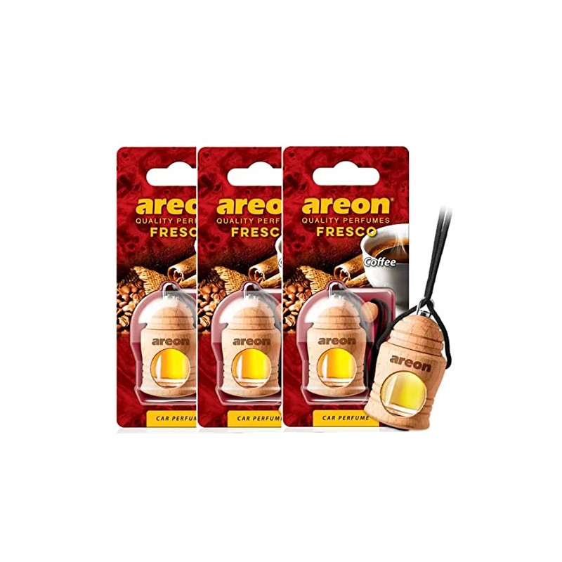 AREON Fresco Auto Duft Kaffee Schwarz Cafe Glas Duftflakon Flakon