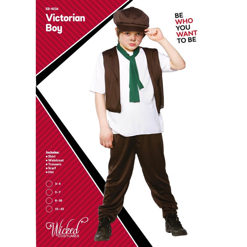 Wicked Costumes Victorian Boy Fancy Dress Costume - Large (8-10