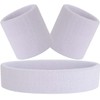 Hatstar 3-Piece Sweatband Set, Sweatbands for Wrist and Head, Headband