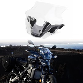 RUNNING PANTHER Windshield Deflectors for Yamaha MT-09 MT09 MT 09 mt09 2024, Motorcycle Acrylic Touring Sports Front Fairing Bracket Windscreen Wind Protector Visor Accessories (Transparent Set)