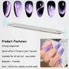 JERCLITY 1 Pieces Silver Cat Eye Magnet for Nails Dual-Head