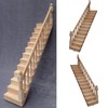 1: 12 Miniature Ladder DIY Unpainted Wooden Staircase Dollhouse Furniture