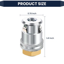 Yenmoz 2 PCS Brass Closed Flow Tire Chuck, 1/4" FNPT Tire Air Chuck Heavy Duty Lock On Air Chuck for Tire Inflator and Tire Compressor