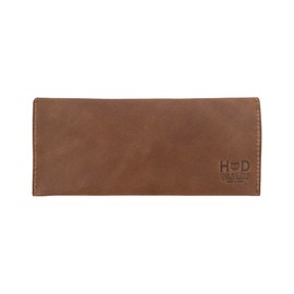 Hide & Drink, Long Utility Pouch, Stylish Wallet for Carrying and Storing Cash, Clutch Bag, Full Grain Leather, Handmade, Single Malt Mahogany