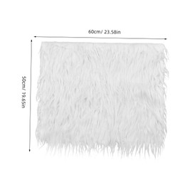 SEWACC Newborn Photography Mat Soft White DIY Photo Props Fur Quilt for Photo Shoot Easy to Clean Durable Comfortable for Newborns Photography Blanket