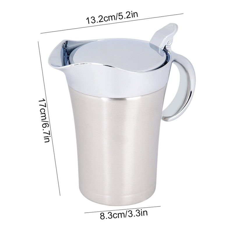 304 Stainless Steel Thermal Insulated Double Wall Sauce Gravy Boat