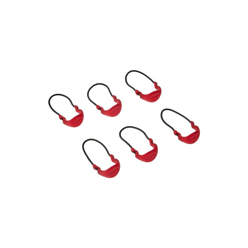 MAXPEDITION Positive Grip Zipper Pulls (Small, EMS Red) Pack of