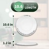 ChitChat Ware Porcelain Dinner Plates, 4Pcs White Round Dessert or