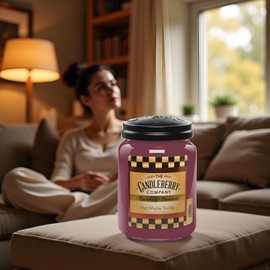 Candleberry Candles Hot Maple Toddy | Strong Fragrances for Home | Hand Poured in The USA | Highly Scented | 135 Hour Burn Time | Large Jar