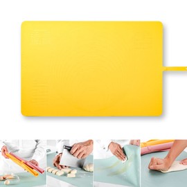 Extra Large Kitchen Silicone Pad, 23.6''x15.7'' Macaron Silicone Baking Mat, Thick Heat Resistant Mat Kneading Mat, Non Slip Non Stick Silicone Pastry Mats for Rolling Out Dough