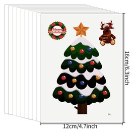 SAVITA 10 Pack Christmas Window Clings Stickers Snowman Wall Decal Ornaments Door Refrigerator Stickers for Xmas Decoration Holiday Decoration Supplies