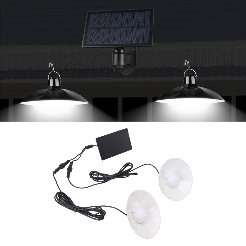 Solar Pendant Light LED Pendant Lamp Double Headed Pendant Light