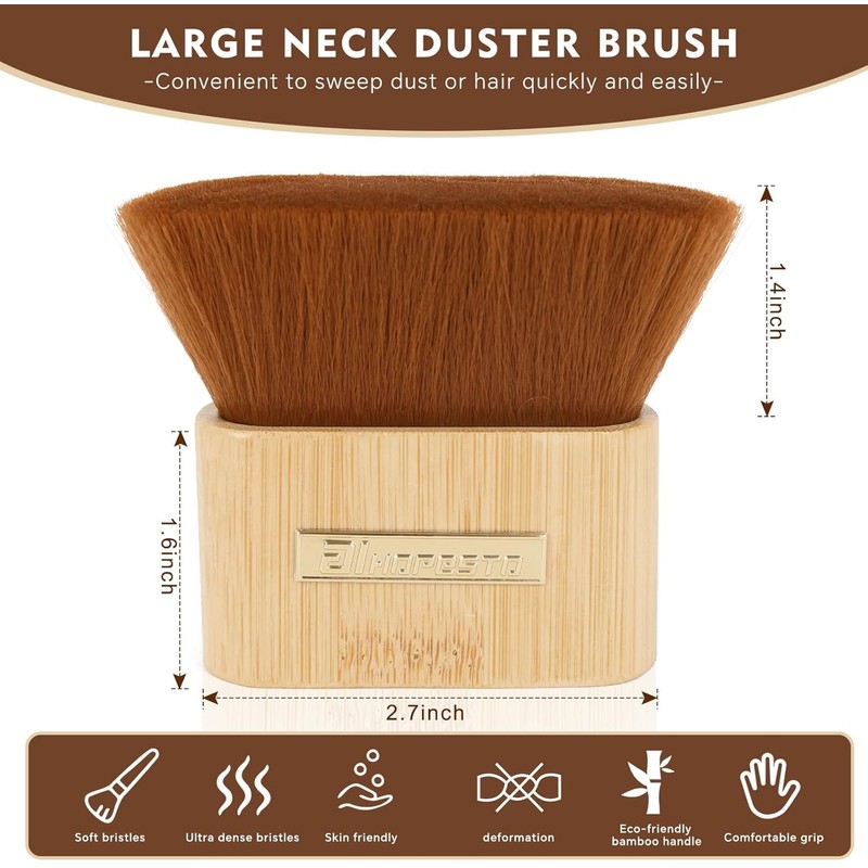 Barber Brush Neck Duster Barber Neck Duster Bamboo Handle Neck