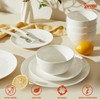 Sweese Porcelain Dinnerware Sets for 6, 18 Pieces Ceramic Plates