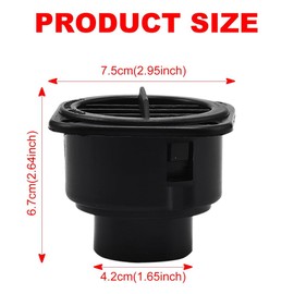 Blueshyhall Pack of 2 Auxiliary Heaters, Air Outlet, 42/60/75 mm, Rotating Car Heater, Diesel Auxiliary Heater, Air Outlet Accessories, Made of PP, Air Outlet for Auxiliary Heating of Cars, Trucks