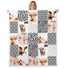 Highland Cow Throw Blanket for Bed Sofa Couch Cow Print