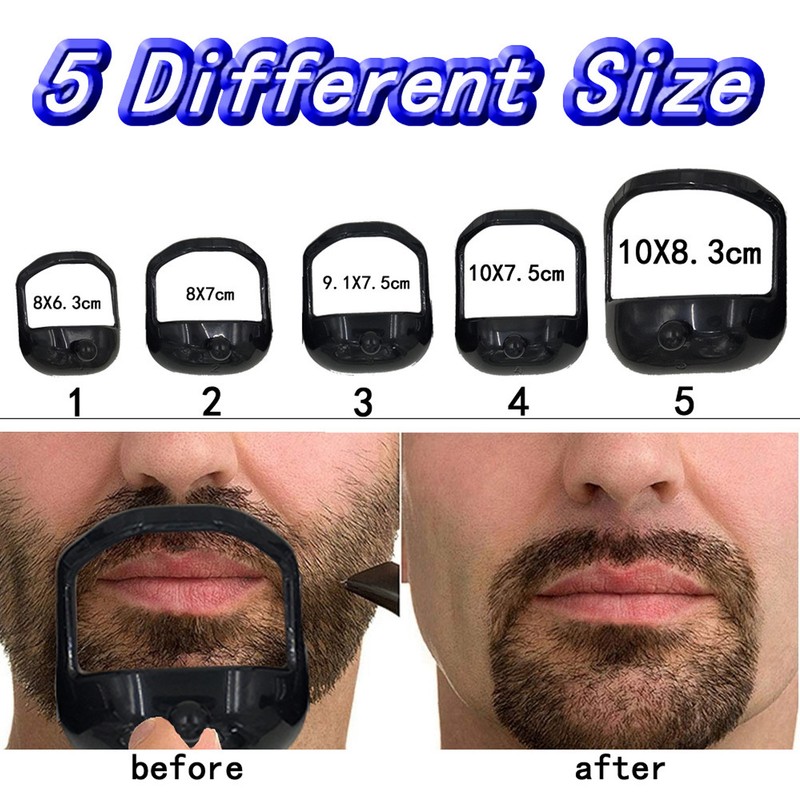 15pcs Beard Shaving Template 5 Size Precise Trimming Beard Shaping