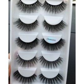 Pestañas Postizas Gugu Lashes Silk Mix 3D Seda Fibra Natural 5 Pares