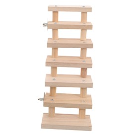 Mipcase Hamster Wooden Ladder Climbing Toy for Guinea Pig Habitats Natural Easy to Clean Encourages Exercise and Balance for Pets Like Dwarf Hamsters and Mice