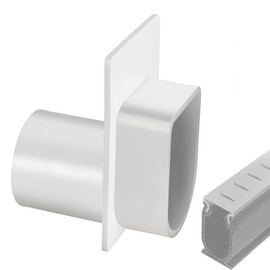 DEA Universal End Adapter for Deck Drain Fit for Stegmeier Channel Drain, Pool Frontier Deck Drain and Treadmaster Commercial Drain, Fit 1 1/2" Schedule 40 Pipe - White