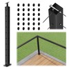 Gyykzz T-drilled Corner Cable Railing Post 36" (Post 35"x2"x2"), Three