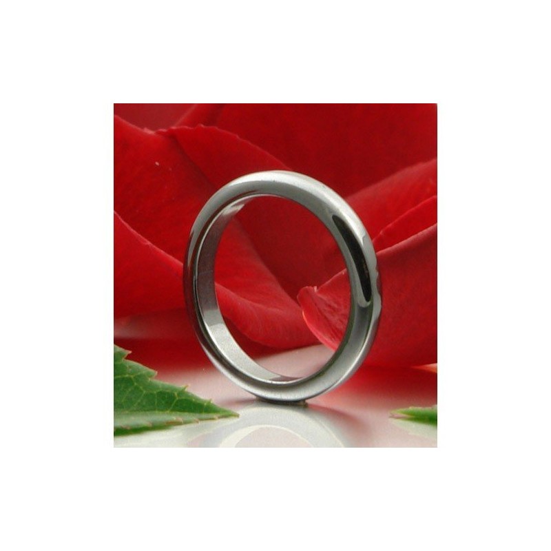 Schmuck Krone Thin Hematite Ring 3 mm Flat Grey Dark
