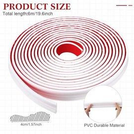 19.7ft Peel and Stick Molding Chair Rail Panel Flexible Wall Molding Trim Self Adhesive Panel Moulding for DIY Home Wall Decor Protection Cabinet Border Frame(1.57 Inch,Stylish,White)