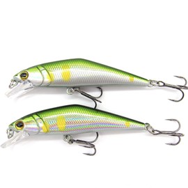 Set Package x Heavy Sinking Minnow 63mm 7.5g d-contact style for Trout Pike Perch Lure Fishing (2pcs x AYU)