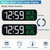 Peakeep 9" Digital Alarm Clock Large Display for Bedroom Living