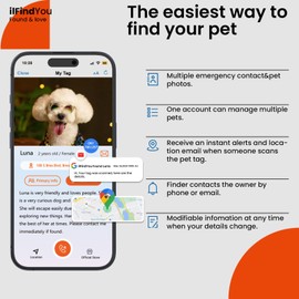 ilFindYou Reflective Dog Collars for Large Dogs Soft Nylon Black-Gray Gradient Sized L