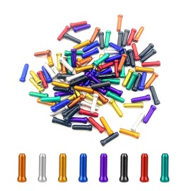 100 Pcs Bike Cable End Caps, 8 Color Bicycle Shift Cable End Caps, Fit for Mountain/Road/Hybrid Bikes