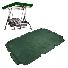 Swing Top Cover Replacement, 600D Coated Oxford Cloth Patio Swing Top Cover Waterproof Replacement Swing Seat Cover Canopy for Swing Seat 3/2 Seater Garden Hammock Cover (Dark Green)