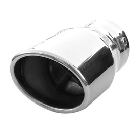 Rumplex Exhaust Trim Oval Stainless Steel Sports Exhaust Tailpipe End Pipe Trim Exhaust Tips Tailpipe Trim Silencer Tip Universal Exhaust Pipe Chrome Rustproof