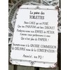 SMARTAIAN La Prayer des Toilettes Vintage Metal Wall Plaque