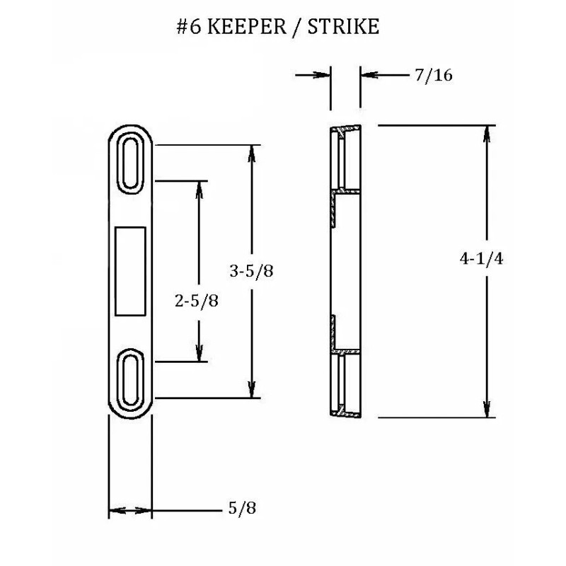 CS Lock Replacement Sliding Glass / Patio Door Mortise Lock