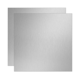 Uxney Stainless Steel Sheet,4" x 4"-20 Gauge(0.8mm) Thickness 430 Stainless Steel Metal Plates for DIY, Jewelry, Electrical, Repair, Industrial(2 Pac