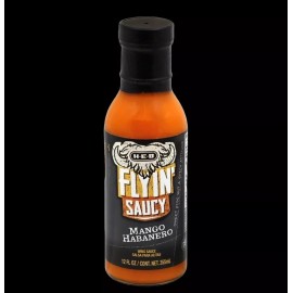 HEB Flyin' Saucy Buffalo Wing Sauce Mango Habanero - 6 12oz Bottles - Medium