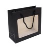 Elegant Square Gift Bag with Transparent Window, Handle & Strap Neat Design 6ea