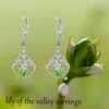 Lily of the valley Earrings Sterling Silver Birth Month Flower