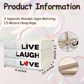 Christian Decorative Book Stack for Farmhouse, Tiered Tray Decor Housewarming Gifts, Inspirational Stacked Books Set, Live Laugh Love Wooden Book Decor for Home Office Living Room Table Shelf -22