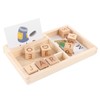 ABC Building Blocks English Letters 8 Blocks 30 Cards Wooden