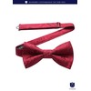 HISDERN Men's Bowtie, One-Touch Paisley Pattern, Bowtie, Chief Set, For