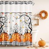 Culudea Fall No Hook Shower Curtain with Snap in Liner,