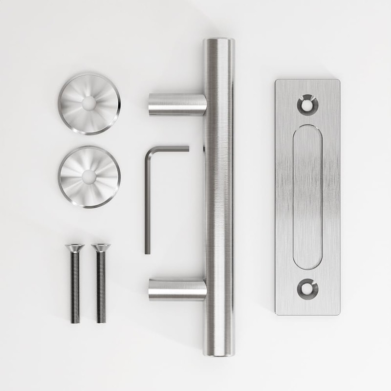 QINAIXQM 24 cm Sliding Door Handle, Double-Sided Barn Door Handle,
