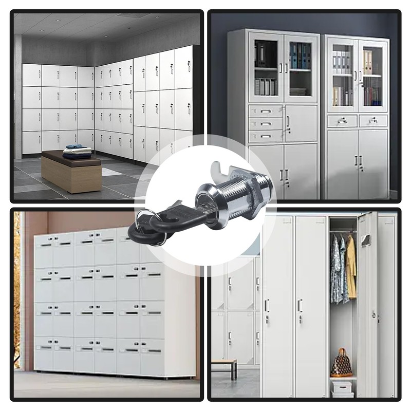 10 Pack 30mm Cam Lock Security, Cabinet Locks with Keys,