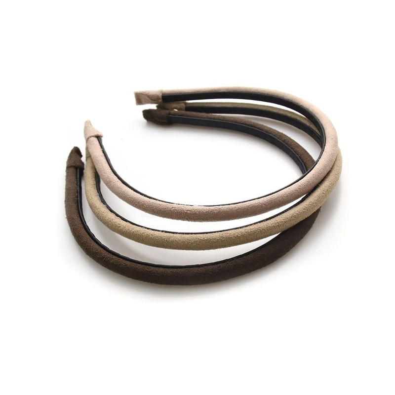 Vingtaine HK-258 Simple Headband with Suede, Basic, Adult, Present, Black